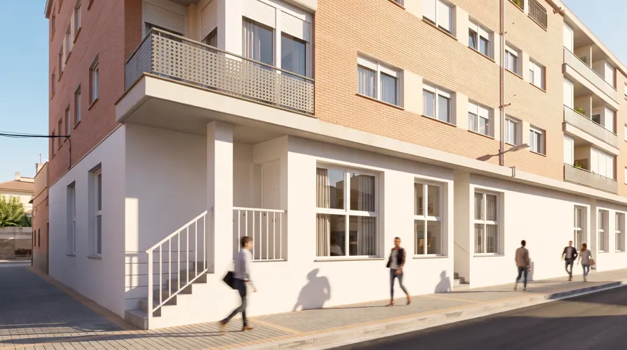 Render exterior: Fachada · día