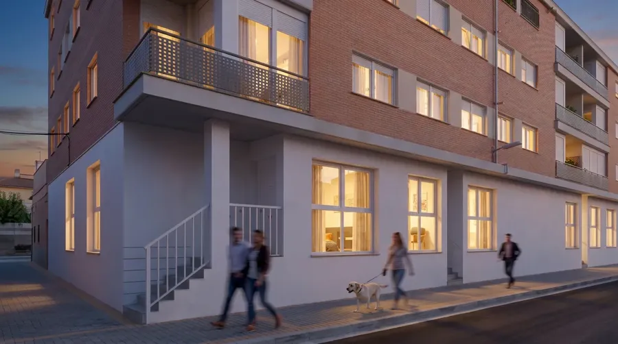 Render exterior: Calle · atardecer